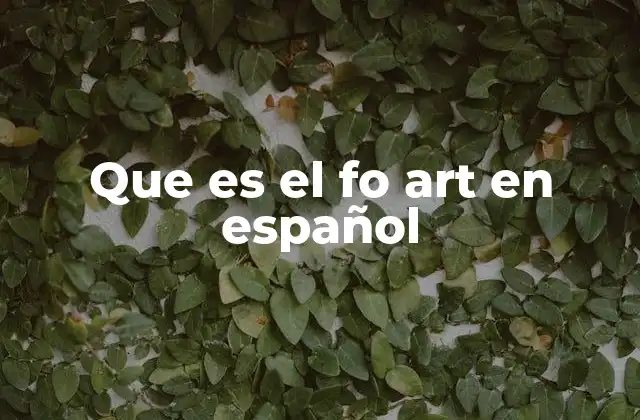 El FO Art como forma de expresión crítica