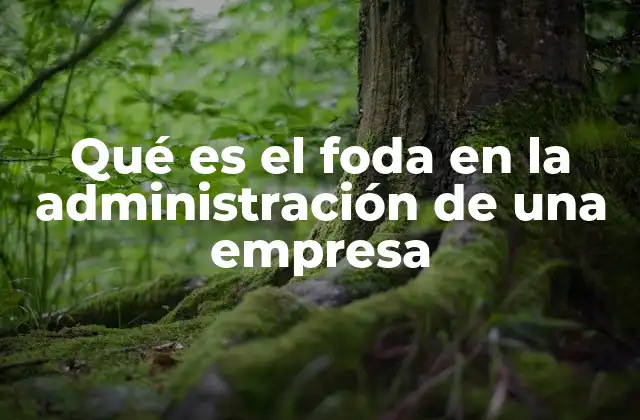 Qué es el Foda en la Administración de una Empresa