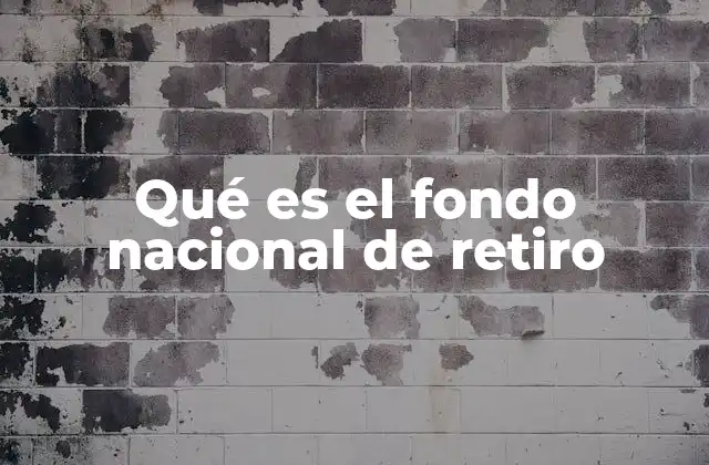 Qué es el Fondo Nacional de Retiro