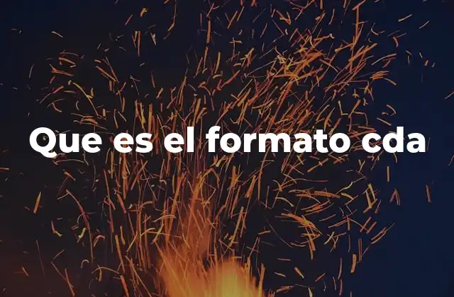Que es el Formato Cda