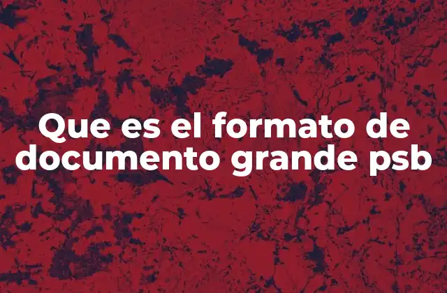 Diferencias entre PSB y otros formatos de edición gráfica
