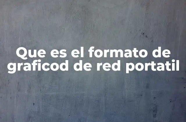 Que es el Formato de Graficod de Red Portatil