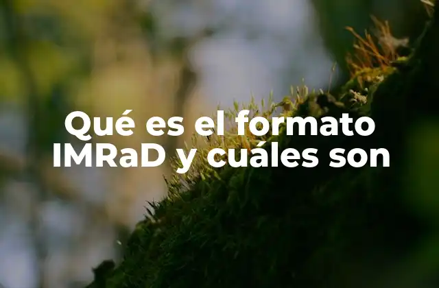 Qué es el Formato Imrad y Cuáles Son
