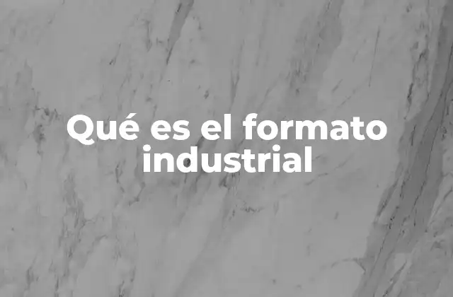 Qué es el Formato Industrial 2 La base del crecimiento empresarial en la producción masiva