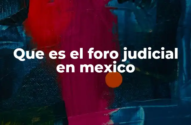 Que es el Foro Judicial en Mexico