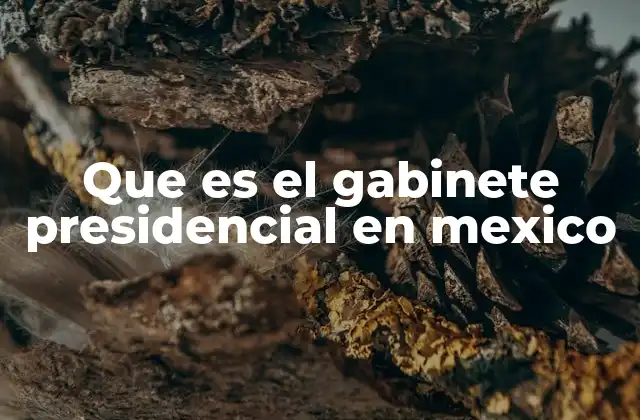 Que es el Gabinete Presidencial en Mexico