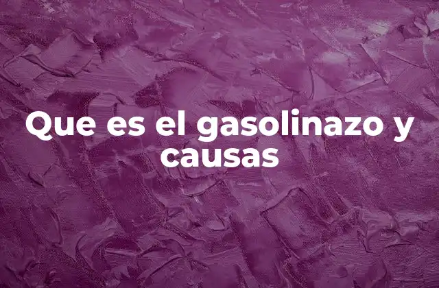 Que es el Gasolinazo y Causas