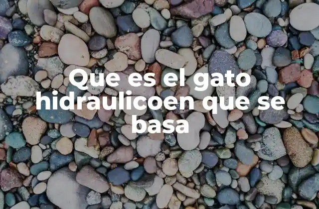Que es el Gato Hidraulicoen que Se Basa 2 Funcionamiento del sistema de presión en los gatos hidráulicos