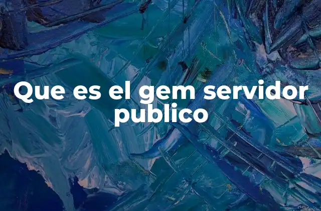 Que es el Gem Servidor Publico