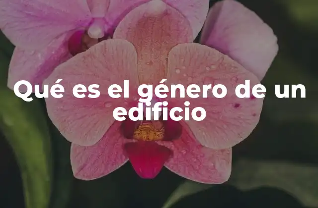Qué es el Género de un Edificio