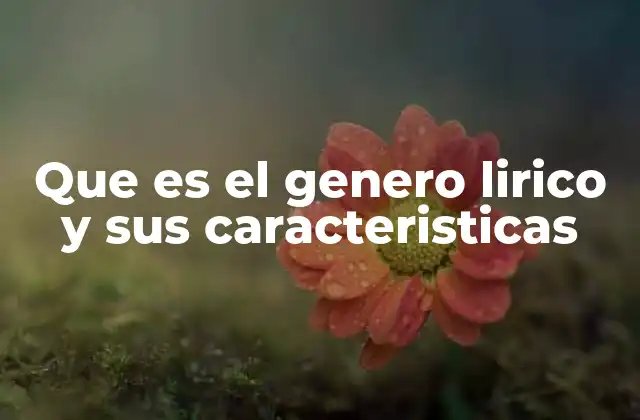 Que es el Genero Lirico y Sus Caracteristicas 2 La expresión de lo subjetivo en la literatura