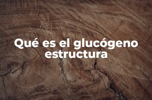 Qué es el Glucógeno Estructura
