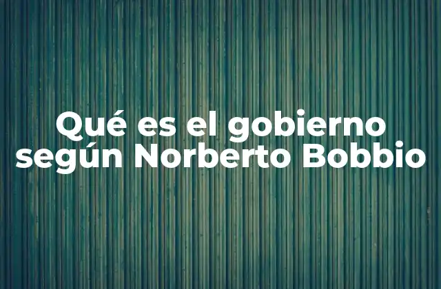 El gobierno como mecanismo de organización política