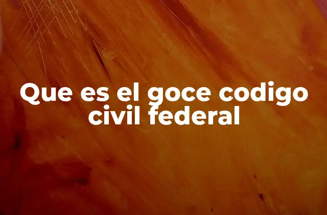 Que es el Goce Codigo Civil Federal 2 El goce en el contexto del derecho de la propiedad