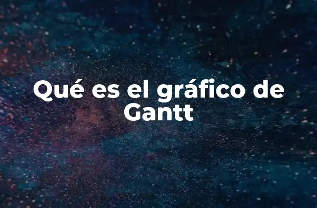 Qué es el Gráfico de Gantt