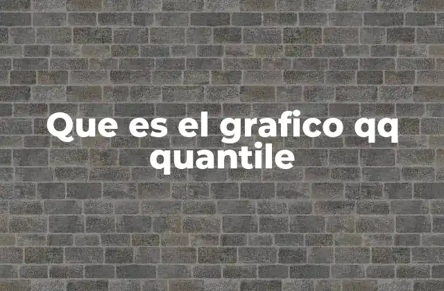 Que es el Grafico Qq Quantile