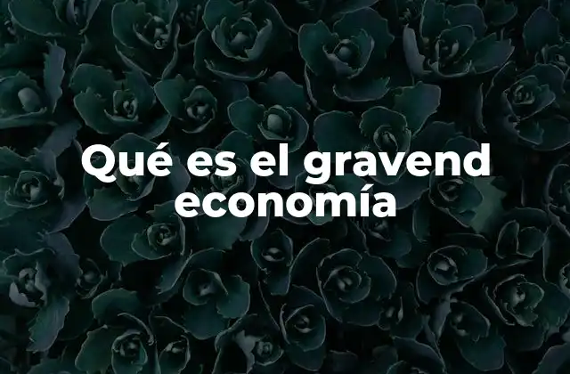 Qué es el Gravend Economía