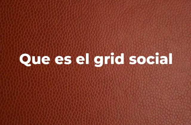 Que es el Grid Social