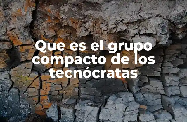 Que es el Grupo Compacto de los Tecnócratas 2 El rol de los expertos en la toma de decisiones públicas