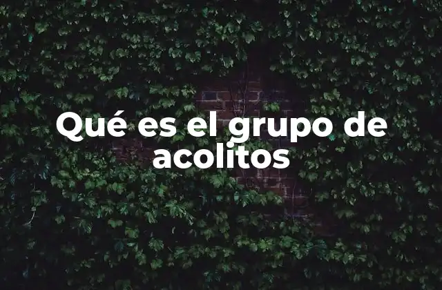 Qué es el Grupo de Acolitos