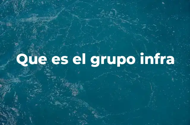 Que es el Grupo Infra