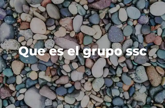 Que es el Grupo Ssc