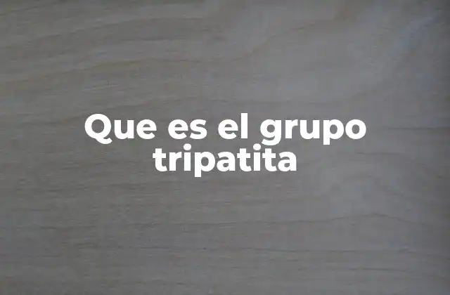 Que es el Grupo Tripatita