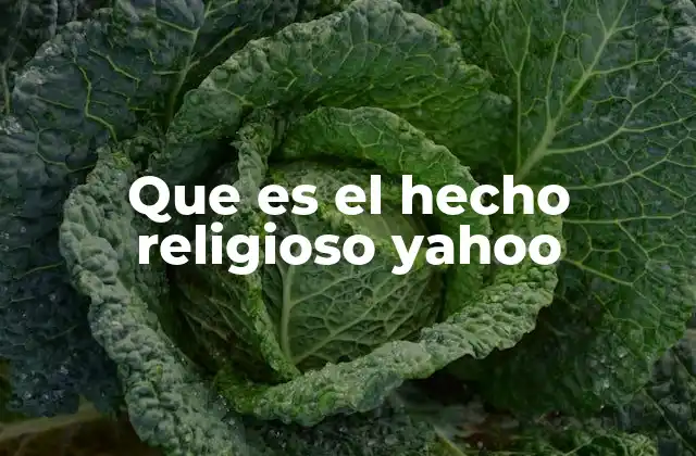 ¿Cuál es el origen del concepto de hecho religioso?