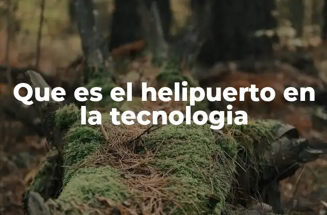 Que es el Helipuerto en la Tecnologia
