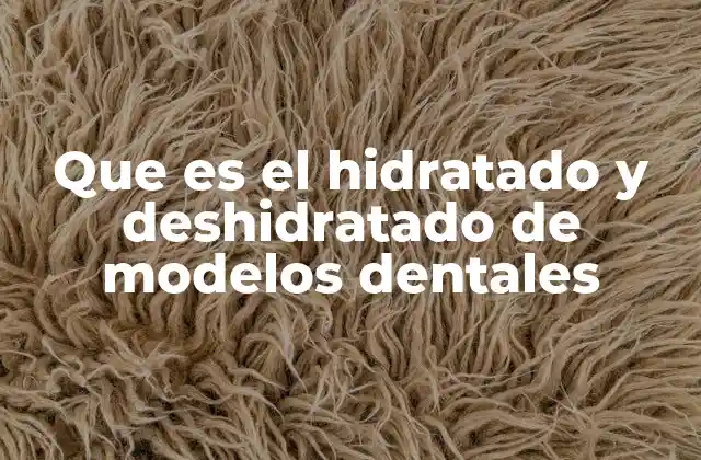 Que es el Hidratado y Deshidratado de Modelos Dentales 2 ¿Por qué es importante el control de la humedad en los modelos dentales?