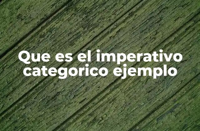 La base filosófica del imperativo categórico