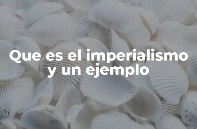 Que es el Imperialismo y un Ejemplo