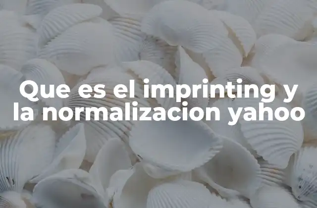 Que es el Imprinting y la Normalizacion Yahoo 2 Cómo Yahoo indexa y organiza las páginas web