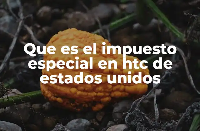 Que es el Impuesto Especial en Htc de Estados Unidos