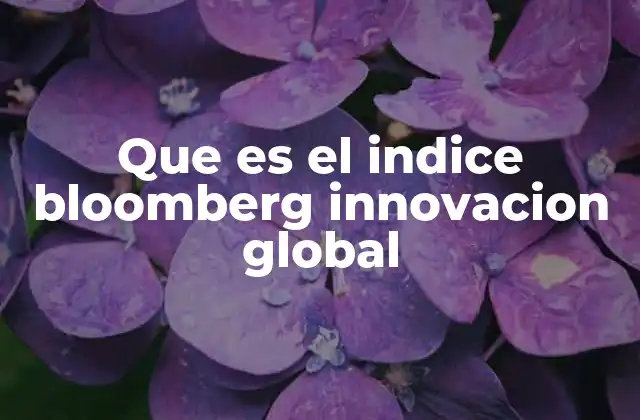 Que es el Indice Bloomberg Innovacion Global 2 La relevancia del Índice Bloomberg en el contexto global