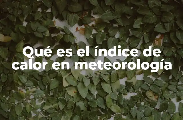 Qué es el Índice de Calor en Meteorología