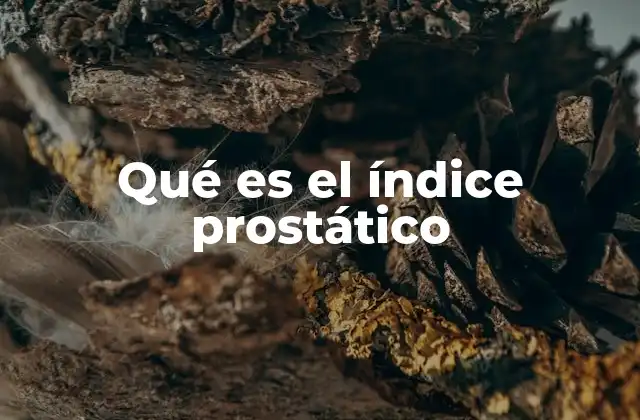 Qué es el Índice Prostático
