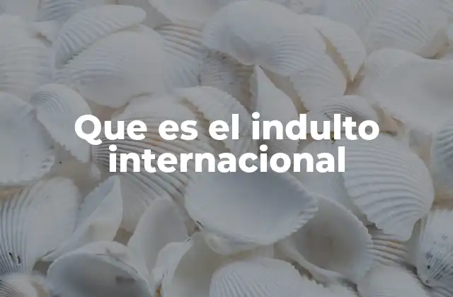 El indulto en el contexto de las relaciones internacionales