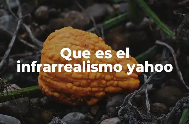 Que es el Infrarrealismo Yahoo