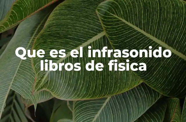 Que es el Infrasonido Libros de Fisica