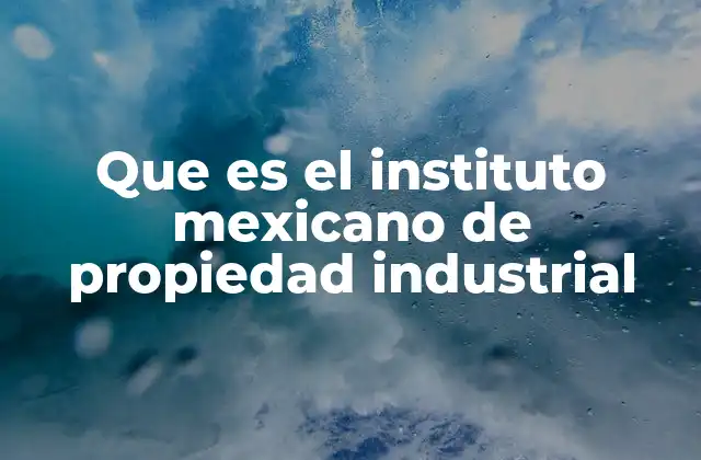 Que es el Instituto Mexicano de Propiedad Industrial