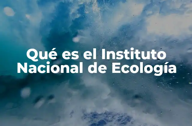 Qué es el Instituto Nacional de Ecología 2 La importancia de un organismo dedicado al cuidado del medio ambiente
