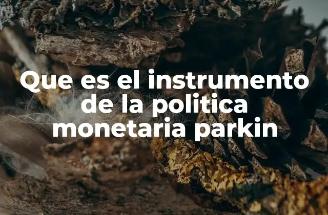 Que es el Instrumento de la Politica Monetaria Parkin