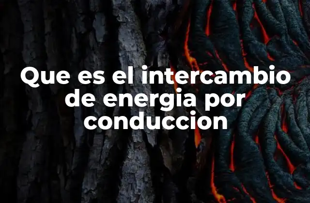 Que es el Intercambio de Energia por Conduccion