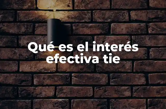 Qué es el Interés Efectiva Tie