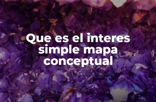 Que es el Interes Simple Mapa Conceptual