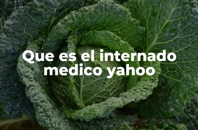 Que es el Internado Medico Yahoo