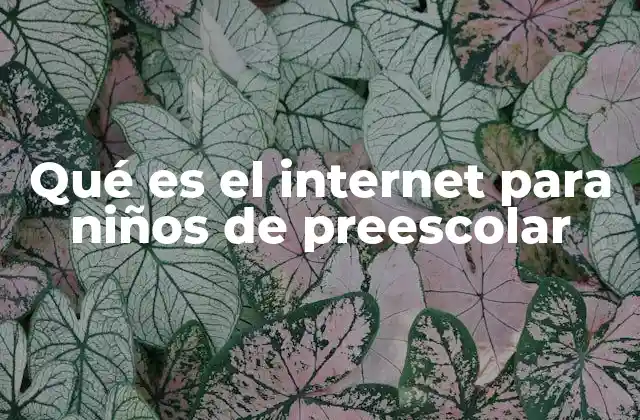 Qué es el Internet para Niños de Preescolar