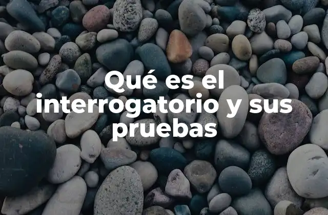 Qué es el Interrogatorio y Sus Pruebas