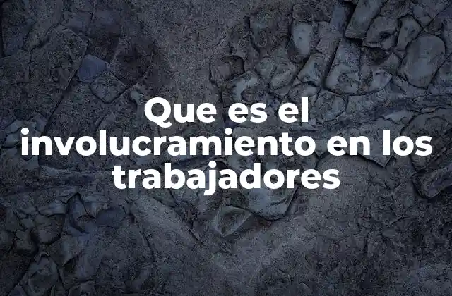 Que es el Involucramiento en los Trabajadores 2 La relación entre compromiso y bienestar emocional en el trabajo